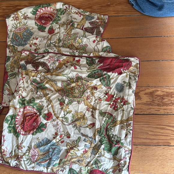 Pottery Barn Wells Palampore Linen/Cotton Duvet Cover Ivory King 2007 5 pillow - Picture 9 of 11